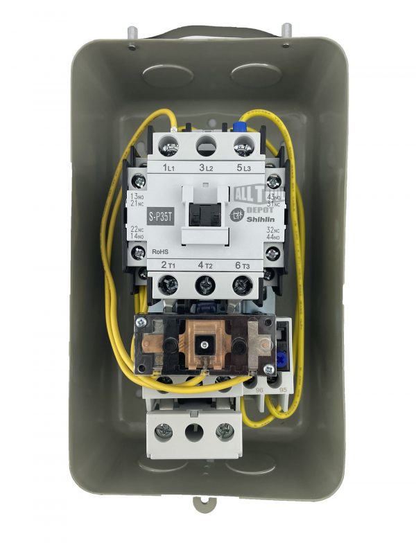 Magnetic Motor Starter 23-32A For Single/Three Phase Motors - IP55 Waterproof For Air Compressors & Pumps