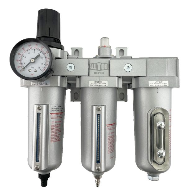 3/4 Zoll Drucklufttrockner & Filter – 3-stufig, Für Schwerlast, Mit Regulator