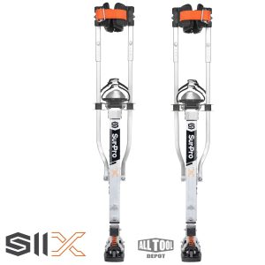 SurPro S2X Quad Lock Dual Legs Support Aluminum Drywall Stilts 26-40 in. (S2X-A-2640) Newest Model