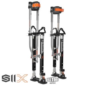 SurPro S2X Quad Lock Dual Legs Support Magnesium Drywall Stilts 21-31 in. (S2X-M-2131) Newest Model