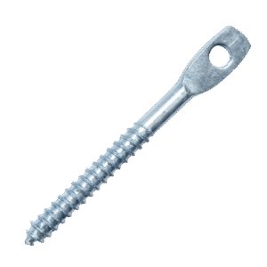(500-Pack) 3" Eye Lag Wood Screw Zinc Plated